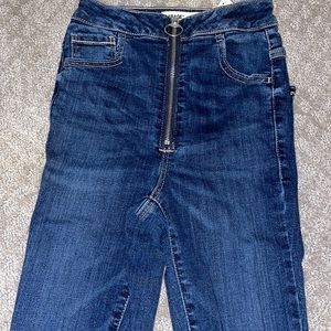 Garage O-ring zipper skinny jeans